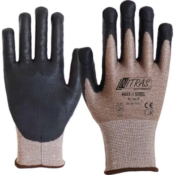 Pracovní rukavice NITRAS Rukavice proti propíchnutí STEEL // 6655 Velikost: 11"