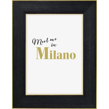 Rám na obraz Hama portrétový rámeček plastový MILANO, 13x18 cm, černá