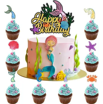 Party dekorace Zápich do dortu moře 9ks - Cakesicq