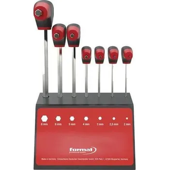Šroubovák Format Sada klíčů imbusových s T-rukojetí ve stojanu, 7 kusů 2-8 mm
