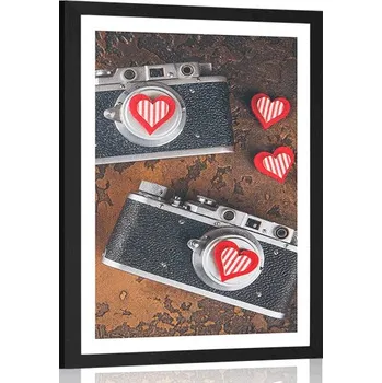 Plakát Dovido Plakát s paspartou dva retro fotoaparáty