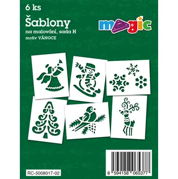 Výtvarná sada Rico Sada 6ks, papírové šablony na malování, Rico, set H