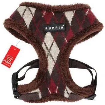 Postroj pro psa Puppia kšíry Lineage Harness A - hnědá varianta S