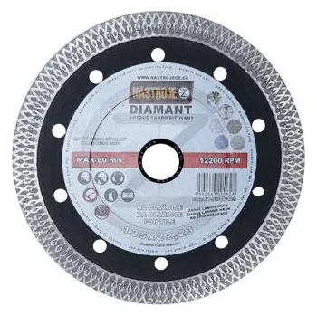 Řezný kotouč NÁSTROJE CZ diamantový kotouč TURBO síťovaný 125*1,6*22,2mm, žula, dlažba, keramika IM-DK-TM125