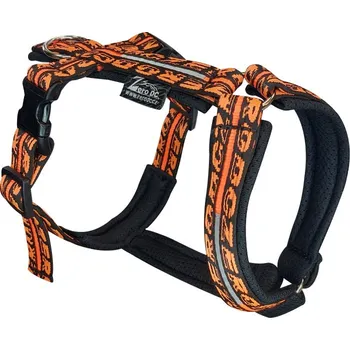 Postroj pro psa Postroj podšitý jednobarevný ROYAL (M, neon oranžová)