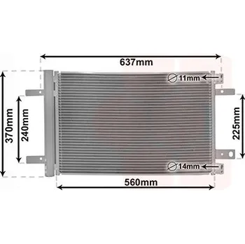Výparník klimatizace Kondenzátor, klimatizace VAN WEZEL 09015702