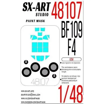 Plastikový model 1/48 Paint mask Bf 109F-4 (ICM)