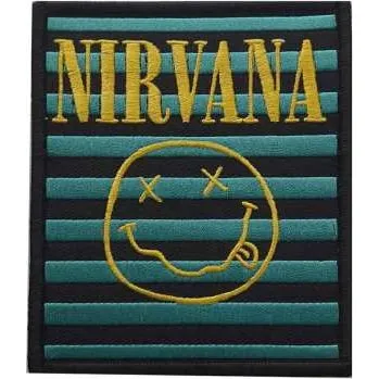 Nášivka Merch Nirvana: Nášivka Logo Nirvana & Smiley Stripes