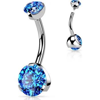 Piercing Šperky4U Ocelový piercing do pupíku - vnitřní závit - BS0010-B