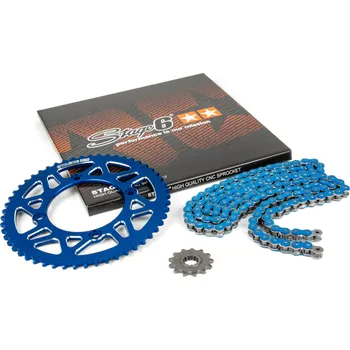 Řetězová sada 13x53 - 420 Stage6 alu CNC modrá Beta RR