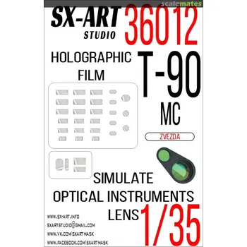 Plastikový model 1/35 Holographic film T-90MS (ZVE) CLEAR