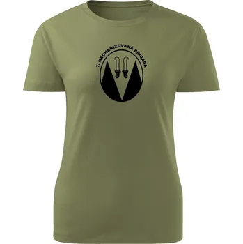 Dámské tričko Dámské tričko 7. mechanizovaná brigáda - olivová