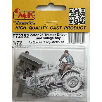 Plastikový model 1/72 Zetor 25 Tractor Driver & village boy (2 fig)