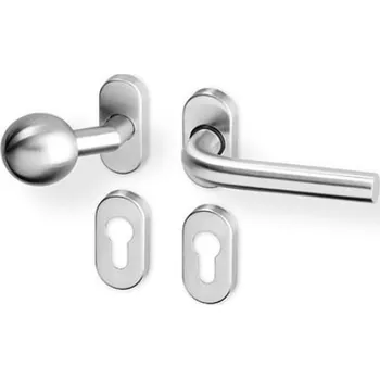 AC-T SERVIS Dveřní klika LIDA nerez - oválná rozeta Provedení kliky: Koule/klika - levá