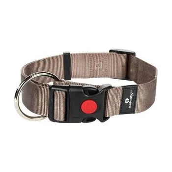 Obojek pro psa Flamingo obojek pro psa Ziggi 25 mm / 45 -65 cm nylon Basic hnědý