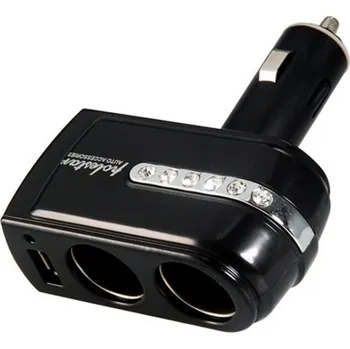 AutoMax Rozdvojka do autozapalovače + USB 12 V/24 V