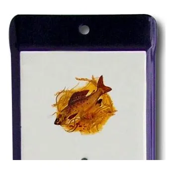 Domácí teploměr Venkovní teploměr smaltovaný, Modrobílý 860 x 140 mm, Motiv Lipan