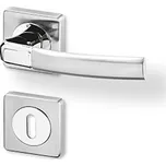 AC-T SERVIS Dveřní klika KIEL chrom/nerez - hranatá rozeta Provedení kliky: vč. rozety BB - obyčejný klíč, Mechanizmus rozety: Kovová konstrukce