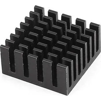 Elektronická stavebnice LaskaKit_cz Hliníkový chladič 25x25x10mm, černý