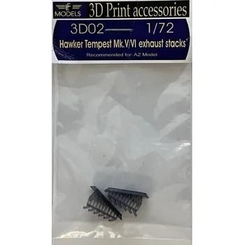 Plastikový model 1/72 H.Tempest Mk.V/VI exh.stacks 3D-Printed (AZ)