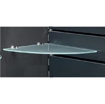 Koupelnový nábytek Amirro Shelf Glass Skleněná polička rohová s úchyty, 25 cm, 100-197