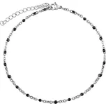 Silvego Ocelový řetízek na nohu - černý KMM1747 + 2 měsíce na vrácení zboží