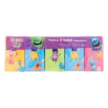 Papírový kapesník Happy Kids kapesník fol 3-vrstvé 10 x 10 ks