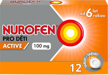 Lék na bolest, zánět a horečku Nurofen pro děti Active 100 mg 12 tbl.