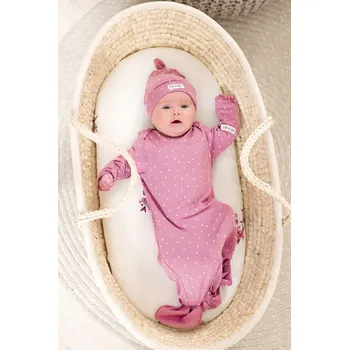 Kojenecká čepice Moniel Dětská čepice Dots mintová 0-3 měsíce