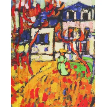 Bavlissimo Šála 180 x 70 cm Vlaminck The Blue House