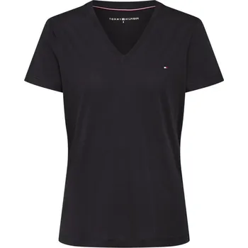Dámské tričko Tommy Hilfiger dámské tričko Solid v-neck blk