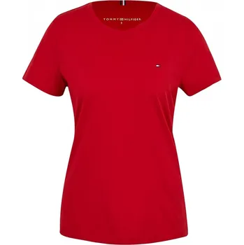 Dámské tričko Tommy Hilfiger dámské tričko Solid crew červené