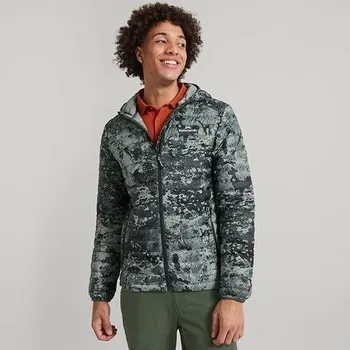 Pánská casual bunda Bunda Kathmandu HELI MNS HOODED DOWN JACKET V2 O2I-Gum Tree Terrene Print velikost S