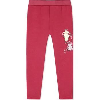 Dívčí legíny Dívčí legíny s aplikací, zateplené - KUGO WL0855, vínová Barva: Růžová, Velikost: 104