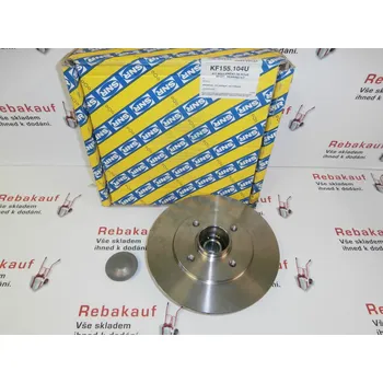 Brzdový kotouč Zadní brzdový kotouč + ložisko RENAULT CLIO II , MEGANE I - SNR (7701204901 KF155104U)