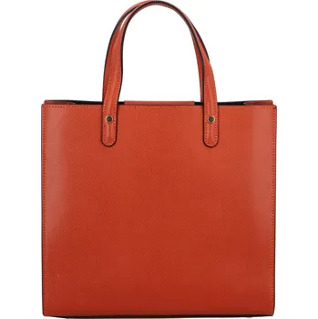 Luxusní dámská kožená kabelka do ruky Amada, tmavě oranžová