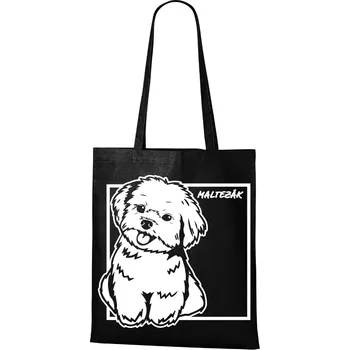 Nákupní taška Plátěná taška Maltezák, Barva Černá, Velikost 40×45 cm, Canvas Nákupní taška Bezvatriko.cz 1064