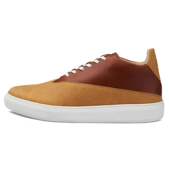 Dámské tenisky Vasky Veny Duo Caramel - Dámské kožené tenisky / botasky světle hnědé | česká výroba ze Zlína 38 EU