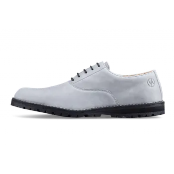 Pánská obuv Vasky Elegant Grey - Pánské kožené polobotky šedé - jarní / podzimní boty | Flexiko | česká výroba ze Zlína 45 EU