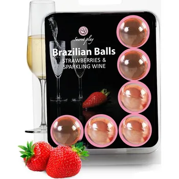 Intimní drogerie Secret Play Brazilian Balls Strawberry & Sparkling Wine 6 pack