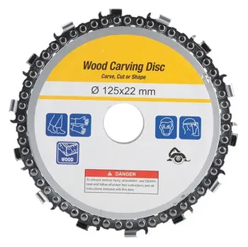 Pilový kotouč Řetězový řezný kotouč na dřevo 19 článků 125 x 22 mm
