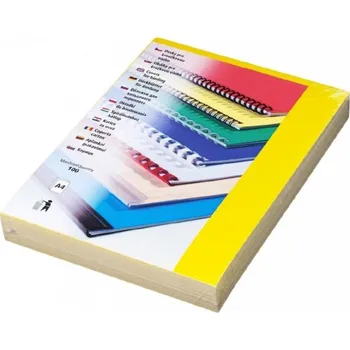 Desky na kroužkovou vazbu, A4, Chromlux, žlutá