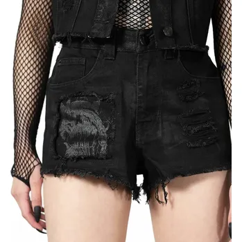 Dámské kraťasy kraťasy dámské KILLSTAR - Prediction Denim - Black - M