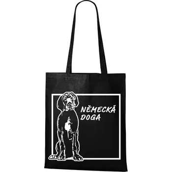Plátěná taška Německá doga, Barva Černá, Velikost 40×45 cm, Canvas Nákupní taška Bezvatriko.cz 1176
