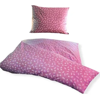 Polštář Lina Souprava DUCHNA140x200 cm, polštář 70x90cm RŮŽOVÁ S BÍLÝMI PEŘÍČKY Obsah prachového peří: 50% prachového peří, zbytek obsahuje kvalitní husí drané peří