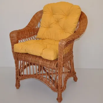 Axin Trading1 Křeslo Weigier přírodní - polstr žlutý melír