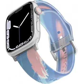 Řemínek na hodinky Matný průsvitný silikonový řemínek pro Apple Watch 42mm / 41mm / 40mm / 38mm - modrorůžový