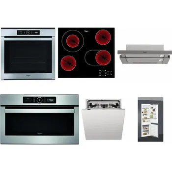Set domácích spotřebičů WHIRLPOOL ABSOLUTE AKZM 8480 IX + WHIRLPOOL AKT 8190/BA + WHIRLPOOL AKR 5390/1 IX + WHIRLPOOL ABSOLUTE AMW 730 IX + WHIRLPOOL WIC 3C33 PFE + WHIRLPOOL ART 66112