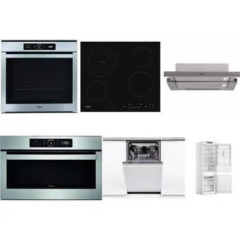 Set domácích spotřebičů WHIRLPOOL ABSOLUTE AKZM 8480 IX + WHIRLPOOL AKT 8900 BA + WHIRLPOOL AKR 5390/1 IX + WHIRLPOOL ABSOLUTE AMW 730 IX + WHIRLPOOL WSIO 3O34 PFE X + WHIRLPOOL WHC18 T311