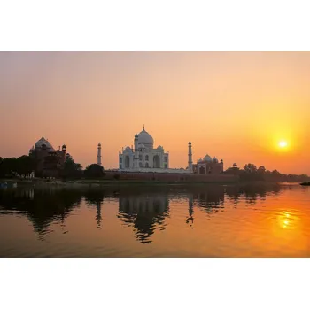 Fototapeta DIMEX | Vliesová fototapeta Agra, Indie MS-5-1123 | 375 x 250 cm| bílá, žlutá, hnědá + Vliesová fototapeta na stěnu DIMEX Agra, Indie MS51123 v rozměru 375 x 250 cm + lepidlo zdarma